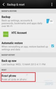 How to Hard reset your HTC Desire