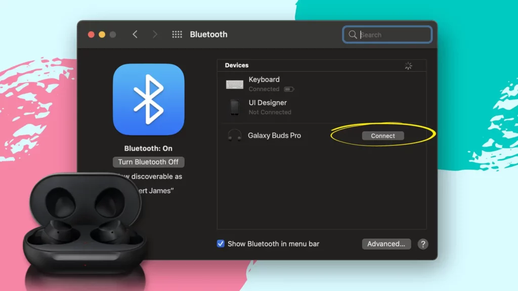 Syncing Galaxy Buds with a MacBook